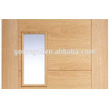 CE Moderno baño de cristal MDF Puerta de madera